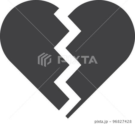 broken heart illustration in minimal style 96827428
