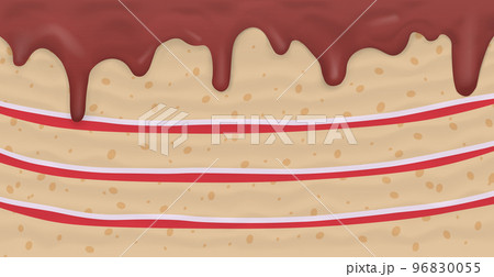 Panoramic background layer cake, food texture - Vector 96830055