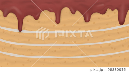 Panoramic background layer cake, food texture - Vector 96830056