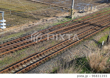 鉄道線路の分岐ポイント 鉄道線路の分岐ポイント 96831393