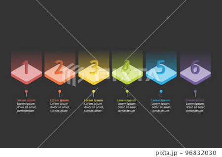 step number chart template for infographic for presentation for 6 element with colorful light step number chart template for infographic for presentation for 6 element with colorful light 96832030