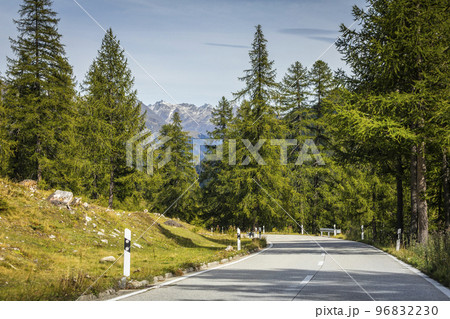Grimsel and Furka mountain pass, dramatic road with swiss alps, Switzerland 96832230
