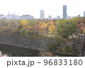 大阪城お堀周辺の紅葉風景と街並 96833180