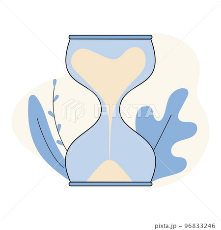 Hourglass icon. Flat illustration of hour glass timer vector icon for web design. Vector illustration cartoon design Hourglass icon. Flat illustration of hour glass timer vector icon for web design. Vector illustration cartoon design 96833246
