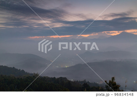 Dawn view of the landscape of Jinlongshan 96834548