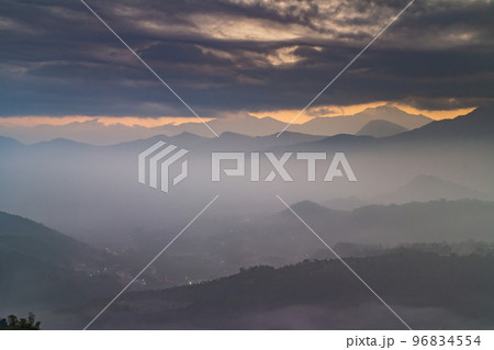 Dawn view of the landscape of Jinlongshan Dawn view of the landscape of Jinlongshan 96834554