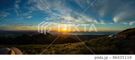 Sunset aerial landscape from Datunshan Sunset aerial landscape from Datunshan 96835119