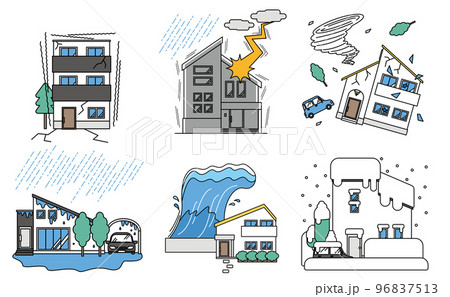 身近な自然災害のリスクとシンプルな住宅 96837513