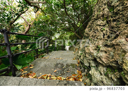 沖縄浦添ようどれへの階段 96837703