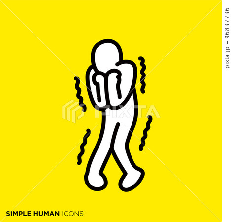 シンプルな人間のアイコンシリーズ 「寒がる人」 シンプルな人間のアイコンシリーズ 「寒がる人」 96837736
