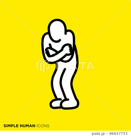 シンプルな人間のアイコンシリーズ 「寒がる人」 シンプルな人間のアイコンシリーズ 「寒がる人」 96837755