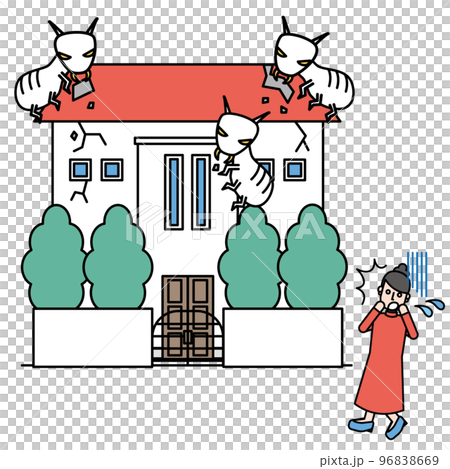 Homes damaged by termites and surprised residents Homes damaged by termites and surprised residents 96838669