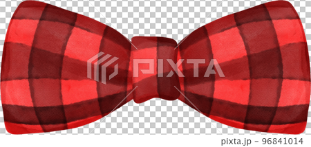cute check striped ribbon hair bow tie watercolour illustration cute check striped ribbon hair bow tie watercolour illustration 96841014