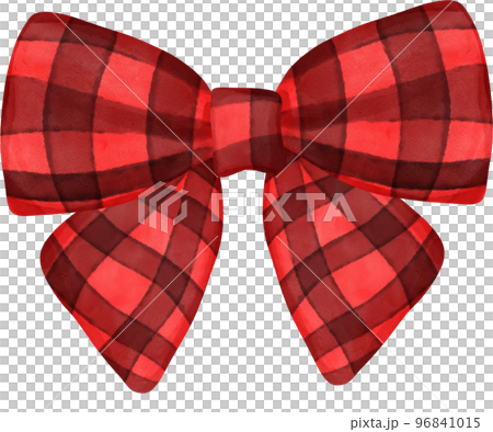 cute check striped ribbon hair bow tie watercolour illustration cute check striped ribbon hair bow tie watercolour illustration 96841015