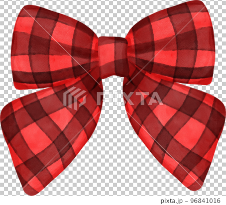 cute check striped ribbon hair bow tie watercolour illustration cute check striped ribbon hair bow tie watercolour illustration 96841016
