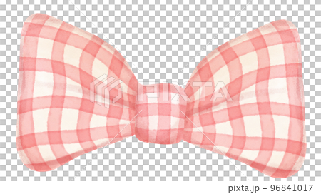 cute check striped ribbon hair bow tie watercolour illustration cute check striped ribbon hair bow tie watercolour illustration 96841017
