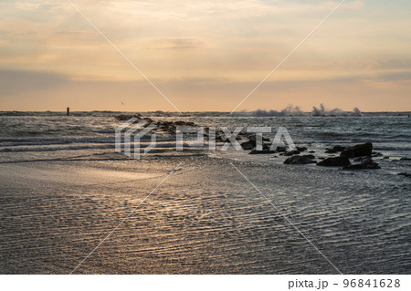 aerial view of adriatic sea at sunrise aerial view of adriatic sea at sunrise 96841628