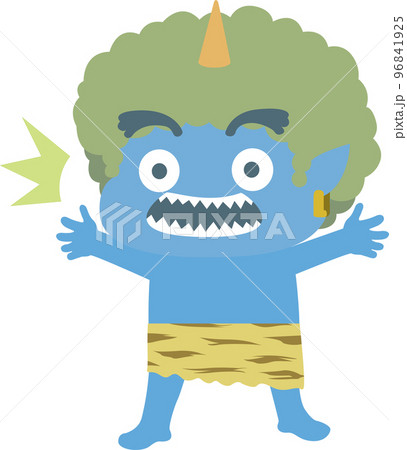 驚いた顔をする青鬼 96841925