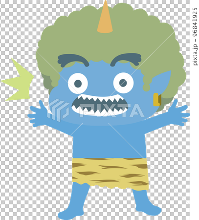 驚いた顔をする青鬼 96841925