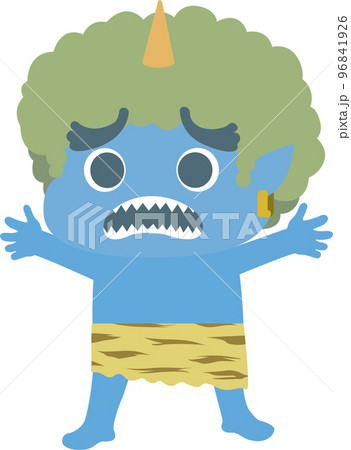 あせった顔をする青鬼 96841926