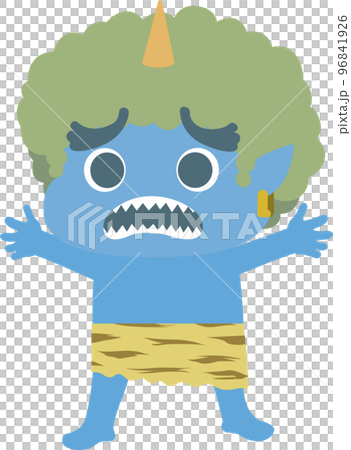 あせった顔をする青鬼 96841926