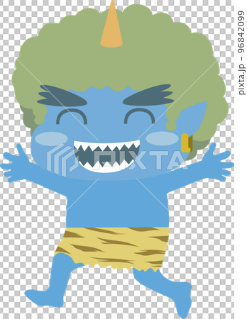 Ao Oni raises both hands with a smile Ao Oni raises both hands with a smile 96842099