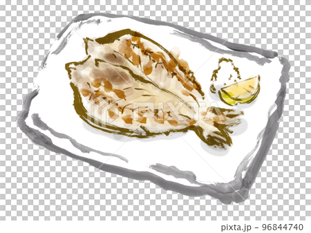 ほっけの手描き和風イラスト素材 96844740