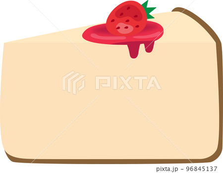 イチゴソースのレアチーズケーキ 96845137