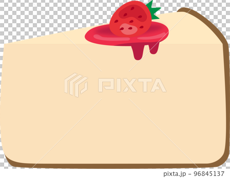 イチゴソースのレアチーズケーキ 96845137