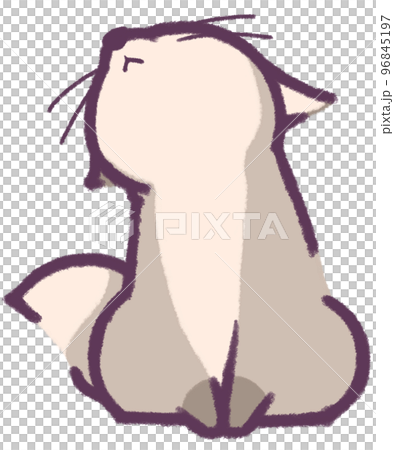 左上を見上げる灰色のきつね 96845197