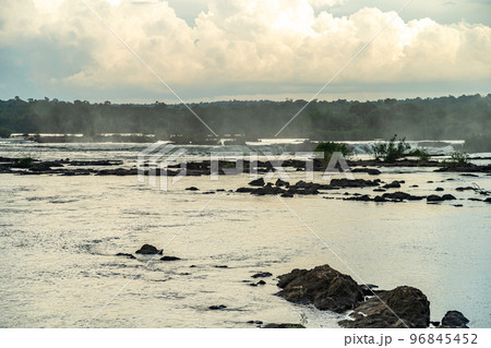 Iguazu Falls on the border of Brazil and Argentina in South America 96845452