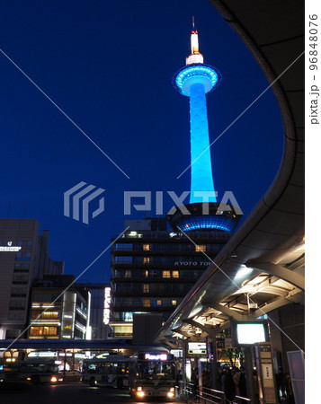 京都タワー SAMURAI BLUE ライトアップ 京都タワー SAMURAI BLUE ライトアップ 96848076