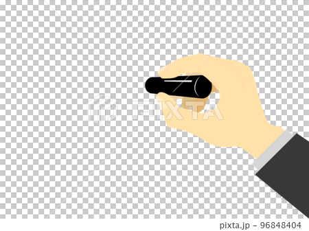 右手按印章 96848404