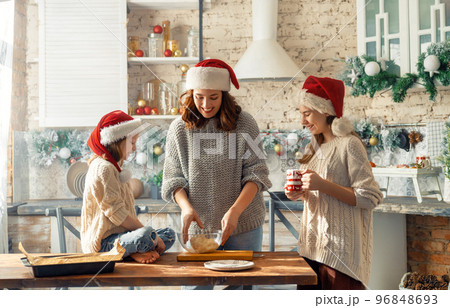 Cooking Christmas cookies 96848693