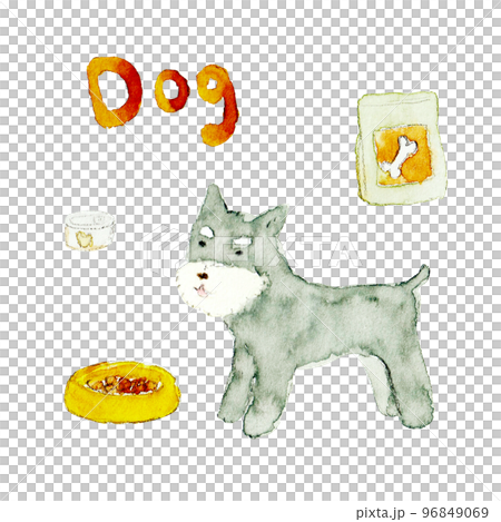水彩の犬と生活シリーズ　ドッグ 96849069