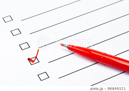 チェックリスト_チェックマーク_レ点チェックのイメージ チェックリスト_チェックマーク_レ点チェックのイメージ 96849321