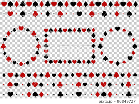 Playing card pattern material set 96849727