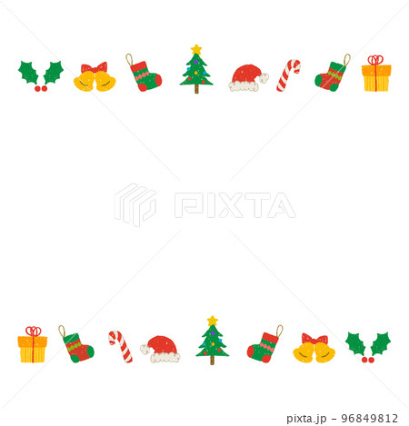 クリスマスイラストのフレーム 96849812
