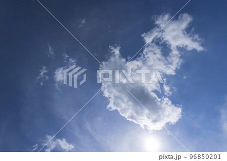 Blue sky with clouds in sunny weather 96850201