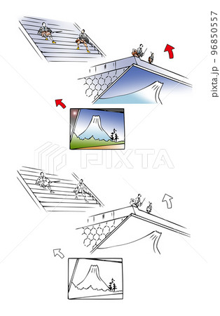 歌舞伎の舞台、がんどうがえし 歌舞伎の舞台、がんどうがえし 96850557
