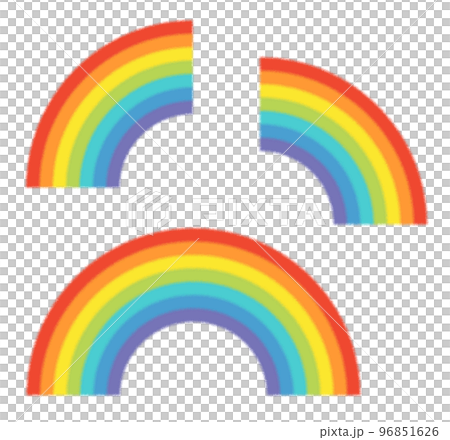 七種顏色的美麗自然現象的彩虹插圖 96851626