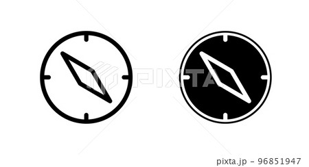Illustration Vector graphic of compass icon template Illustration Vector graphic of compass icon template 96851947