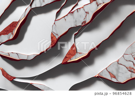 Splendid marble pink gold abstract in digital art AI generated image. 96854628