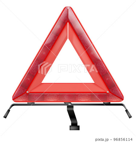 Vector realistic, 3D warning triangle on a white background. 96856114