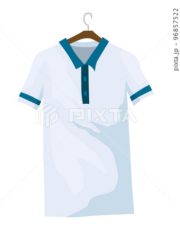 T-shirt clothes element for wardrobe room. Hanger for accessories. Boutique interior design concept. Flat style vector illustration T-shirt clothes element for wardrobe room. Hanger for accessories. Boutique interior design concept. Flat style vector illustration 96857522