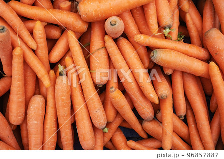 Organic carrots at a local farmers' market in Fethiye, Turkeye Organic carrots at a local farmers' market in Fethiye, Turkeye 96857887