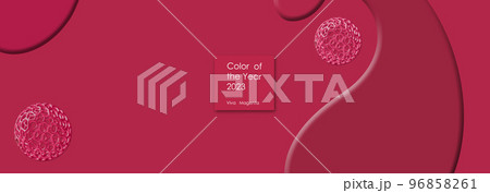 Abstract horizontal design in trendy magenta color. 96858261