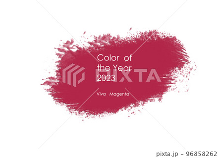 Stroke in colour of the 2023 year viva magenta. 96858262