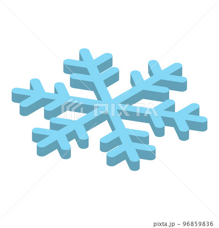 Blue snowlake. Christmas and wintertime theme. 3D vector icon Blue snowlake. Christmas and wintertime theme. 3D vector icon 96859836