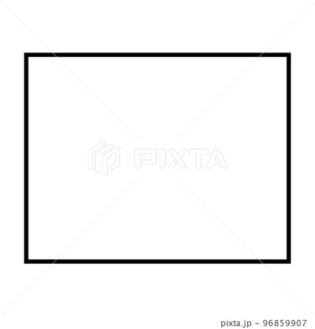 Wyoming state of United States of America, USA. Simplified thick black outline map. Simple flat vector illustration 96859907